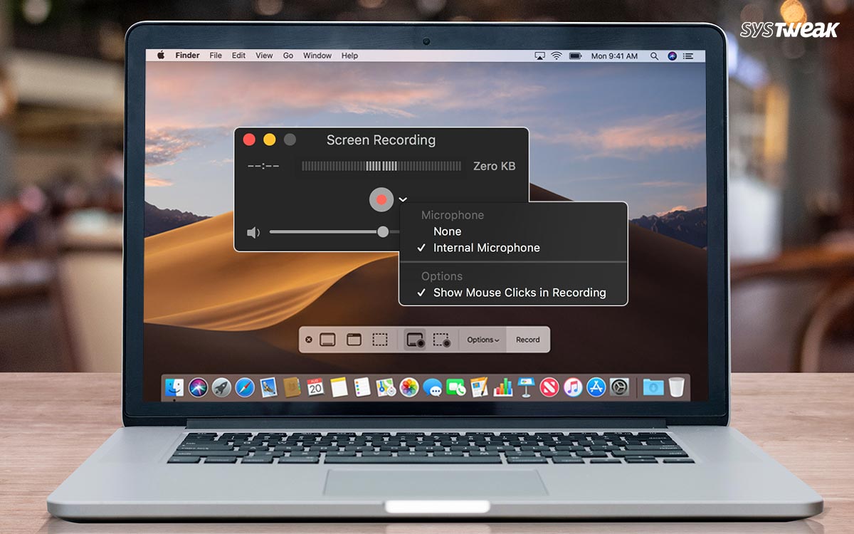 How to screen record on macbook with voice